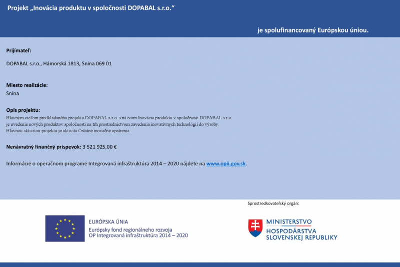 projekt spolufinancovaný ministerstvom hospodárstva projekt spolufinancovaný ministerstvom hospodárstva